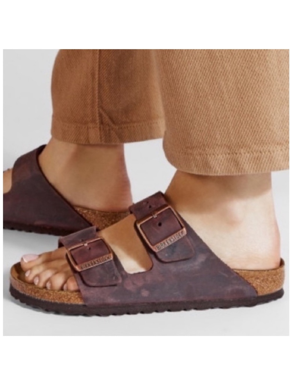 BIRKENSTOCK Arizona habana oiled leather 39 US 8-8.5 brown gently used
